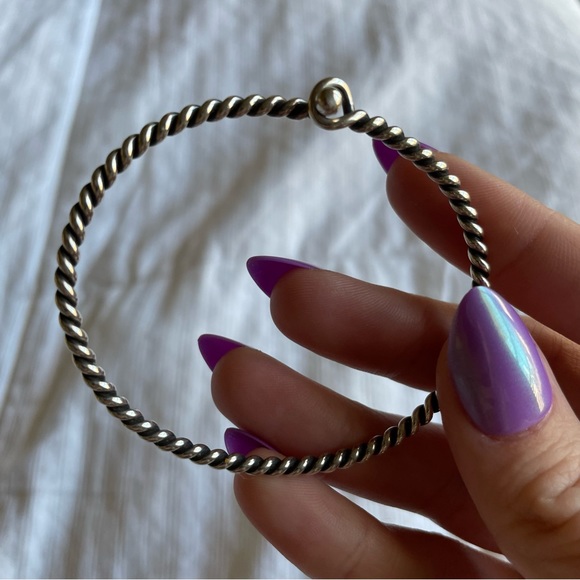 James Avery Sterling Silver Twisted Wire Hook Bracelet - Picture 7 of 7